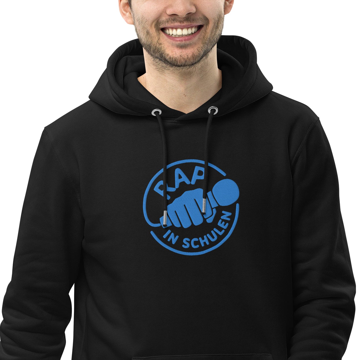 Rap In Schulen Hoodie mit blauer Stickerei - unisex