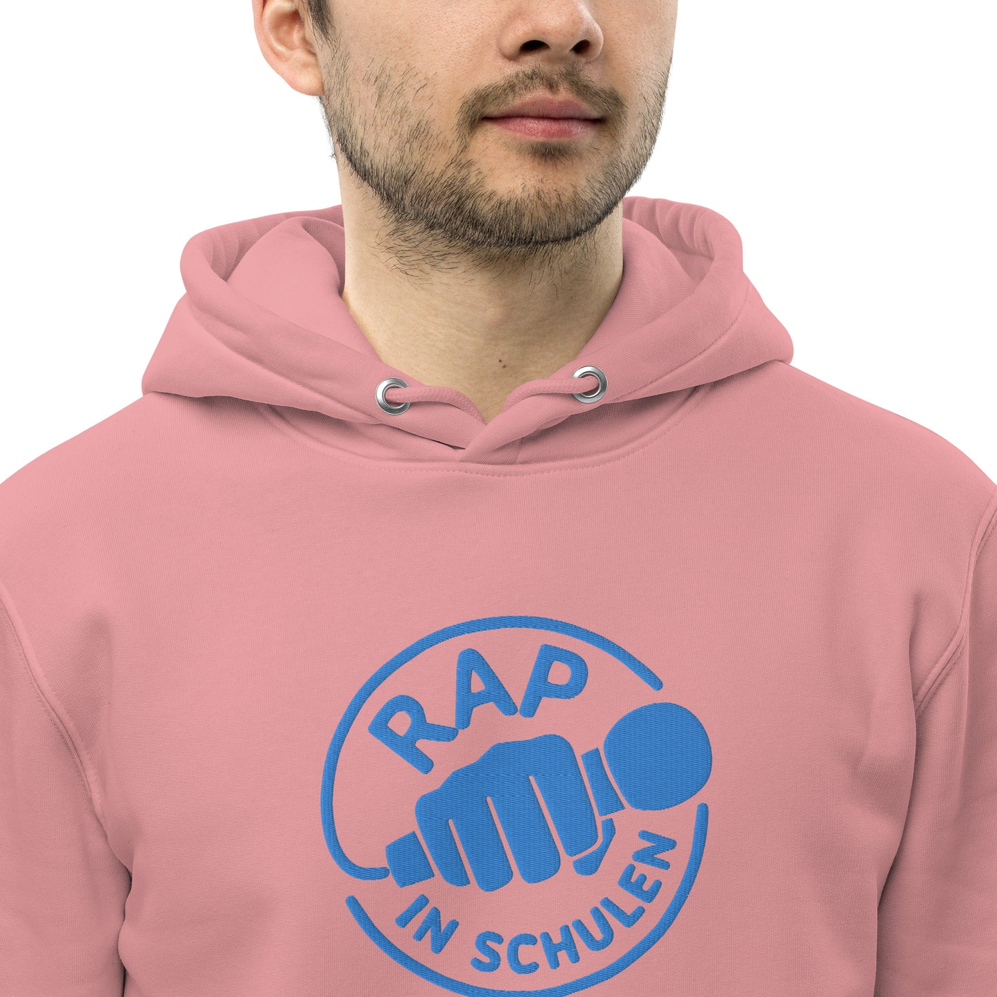 Rap In Schulen Hoodie mit blauer Stickerei - unisex