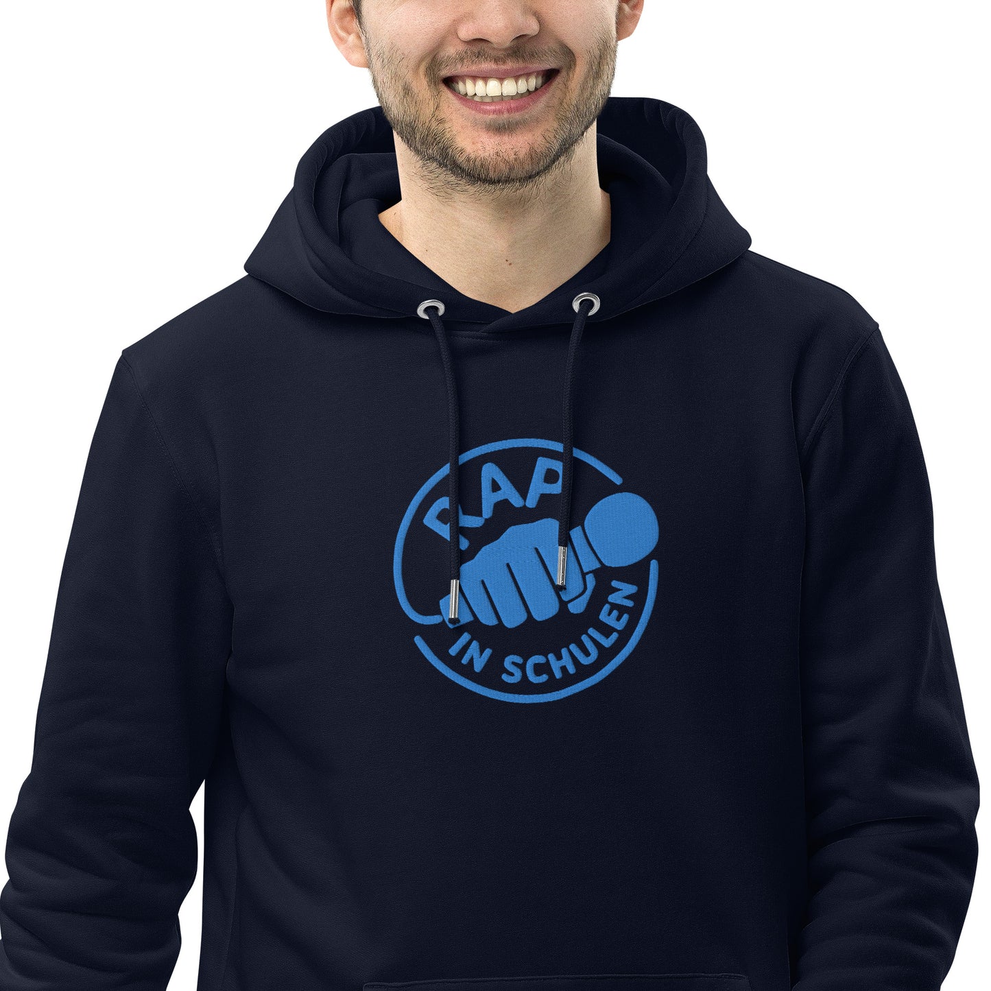 Rap In Schulen Hoodie mit blauer Stickerei - unisex