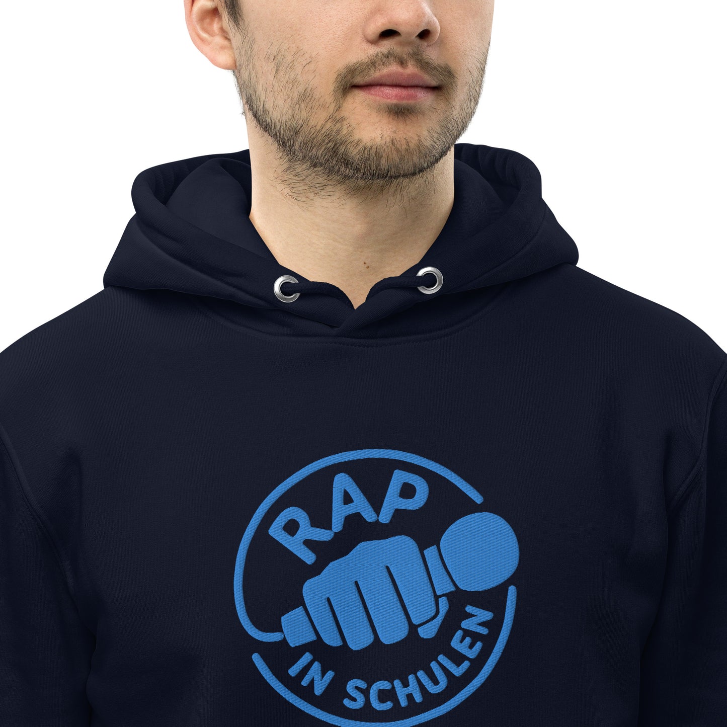 Rap In Schulen Hoodie mit blauer Stickerei - unisex