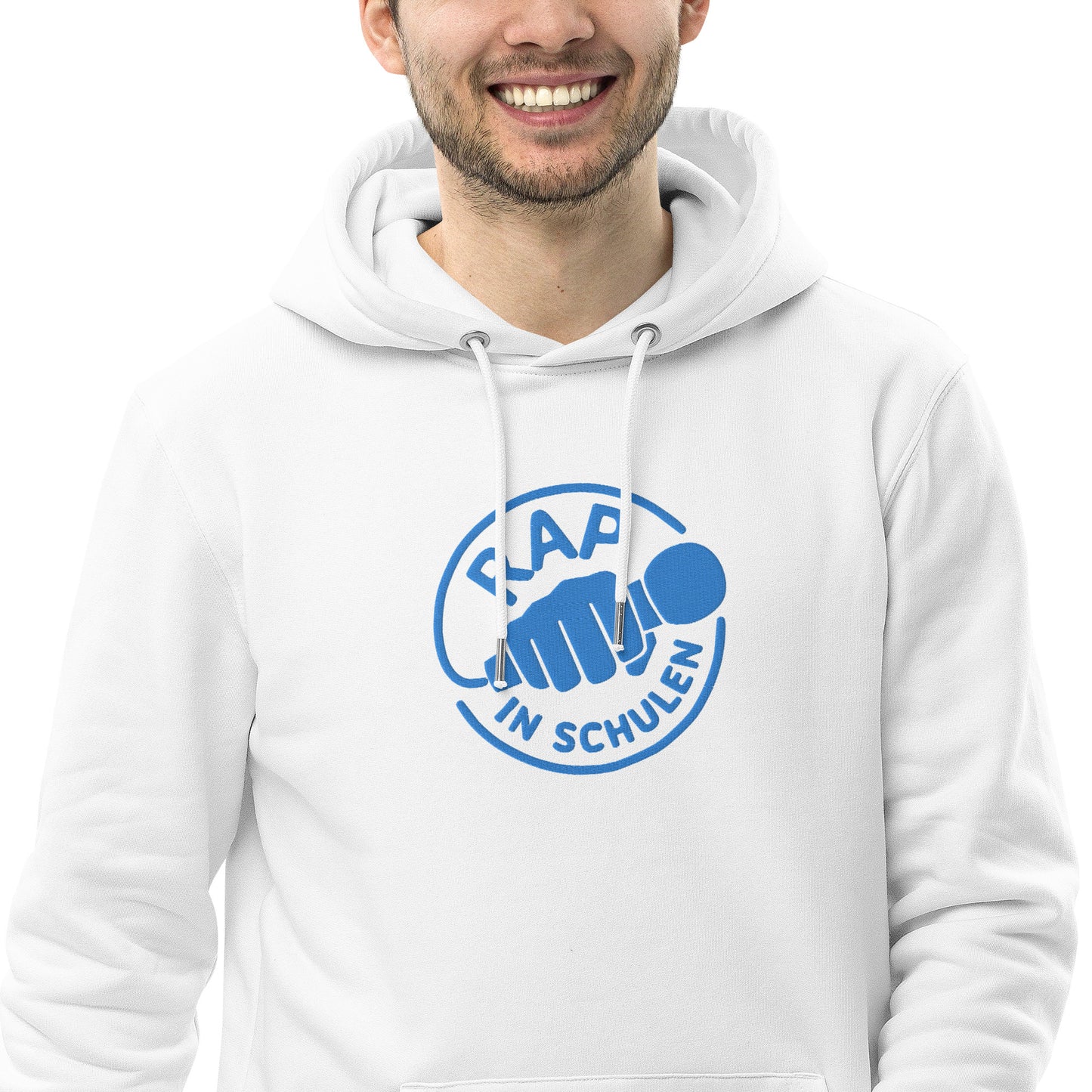 Rap In Schulen Hoodie mit blauer Stickerei - unisex