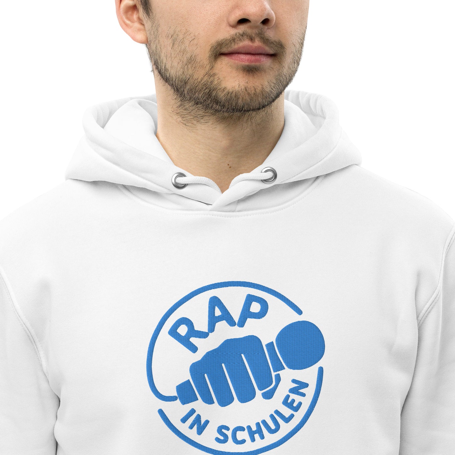 Rap In Schulen Hoodie mit blauer Stickerei - unisex