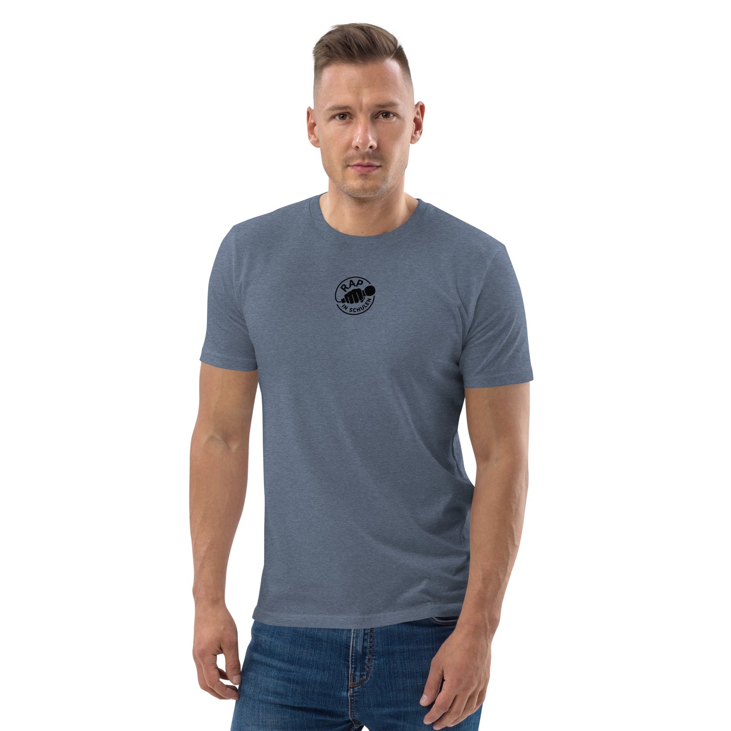 Rap In Schulen Unisex-Bio-Baumwoll-T-Shirt Logo schwarz klein