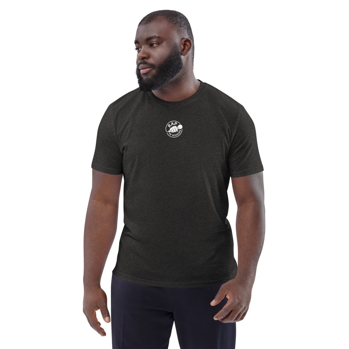Rap In Schulen Unisex-Bio-Baumwoll-T-Shirt Logo weiß klein