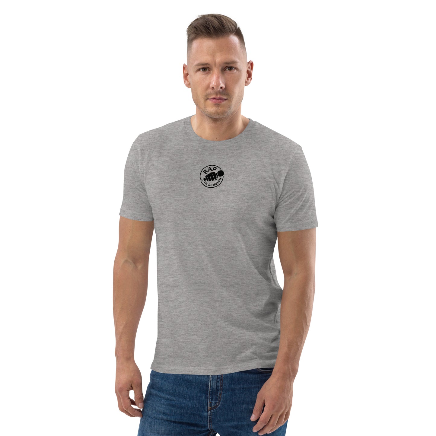 Rap In Schulen Unisex-Bio-Baumwoll-T-Shirt Logo schwarz klein